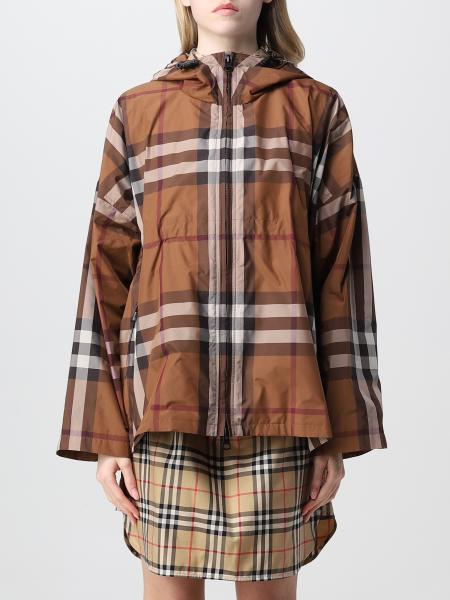 BURBERRY: jacket for woman - Brown | Burberry jacket 8049804 online at ...