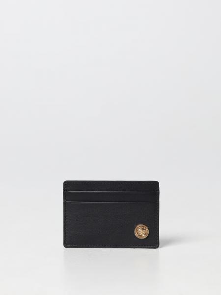 Versace card holder in smooth leather