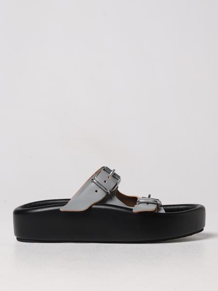 MM6 MAISON MARGIELA: flat sandals for woman - Black | Mm6 Maison ...