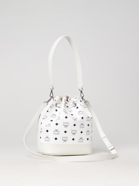 MCM: shoulder bag for woman - White | Mcm shoulder bag MWDCSDU02