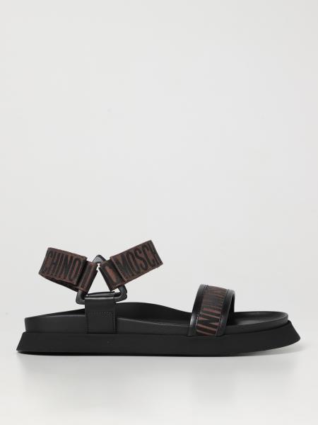 Sandali Moschino Couture in misto cotone e pelle