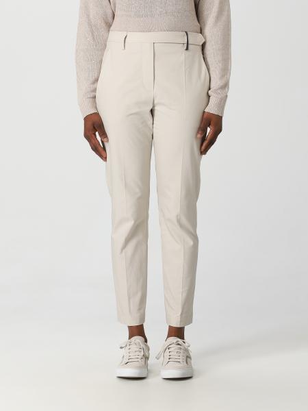 BRUNELLO CUCINELLI: pants in cotton twill - Ivory | Brunello