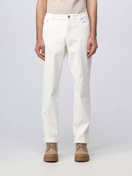 BRUNELLO CUCINELLI: pants for man - White | Brunello Cucinelli pants ...