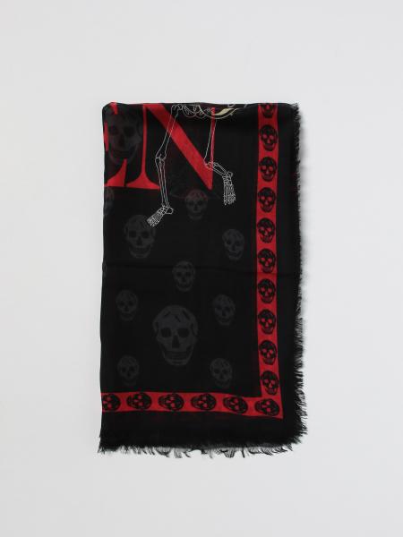 Sciarpa Skull Alexander McQueen in modal stampato