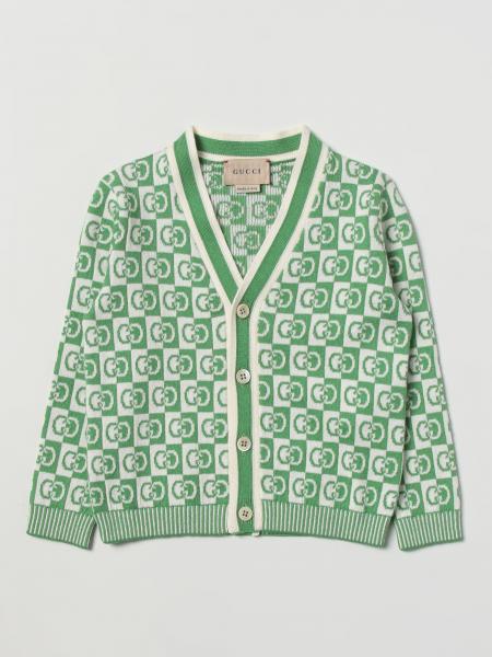 Cardigan Gucci in lana con logo all over