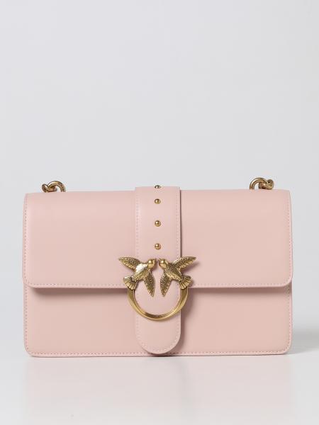 PINKO: shoulder bag for woman - Blush Pink | Pinko shoulder bag ...