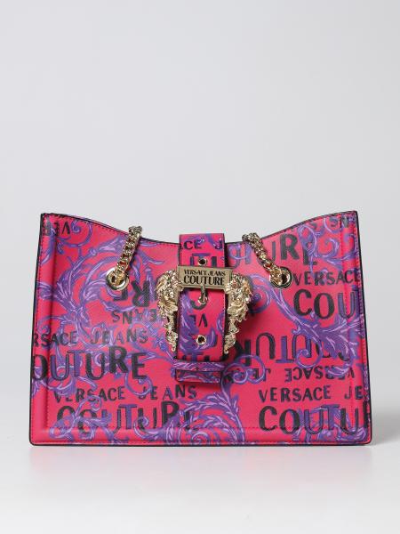 VERSACE JEANS COUTURE: bag with all-over Baroque print - Pink