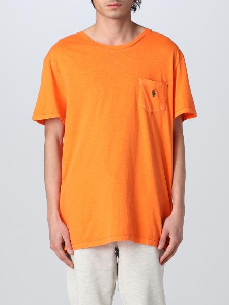 POLO RALPH LAUREN: t-shirt for man - Orange | Polo Ralph Lauren t-shirt ...