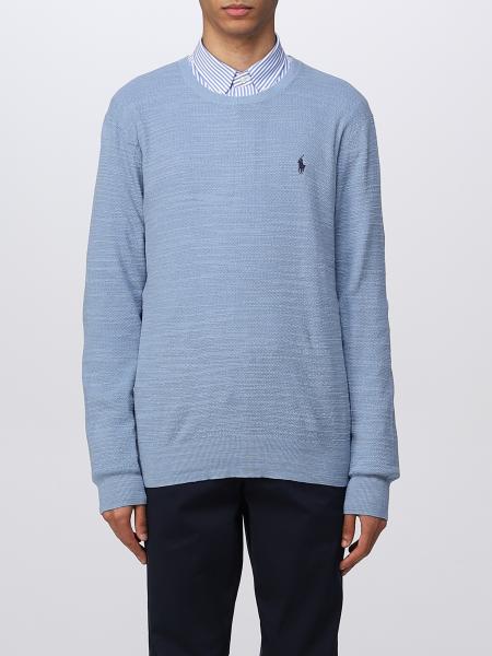 POLO RALPH LAUREN: sweater for man - Blue 1 | Polo Ralph Lauren sweater ...