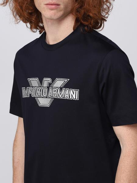 EMPORIO ARMANI: t-shirt for man - Blue | Emporio Armani t-shirt 3R1TU81JSAZ  online on 
