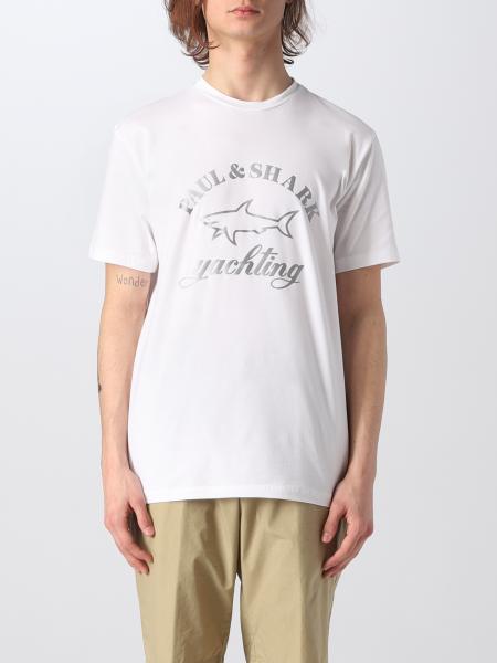 PAUL & SHARK: t-shirt for man - White | Paul & Shark t-shirt 11311628 ...