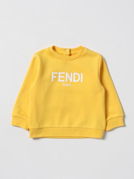 FENDI KIDS: sweater for baby - Yellow | Fendi Kids sweater BUH0545V0 ...
