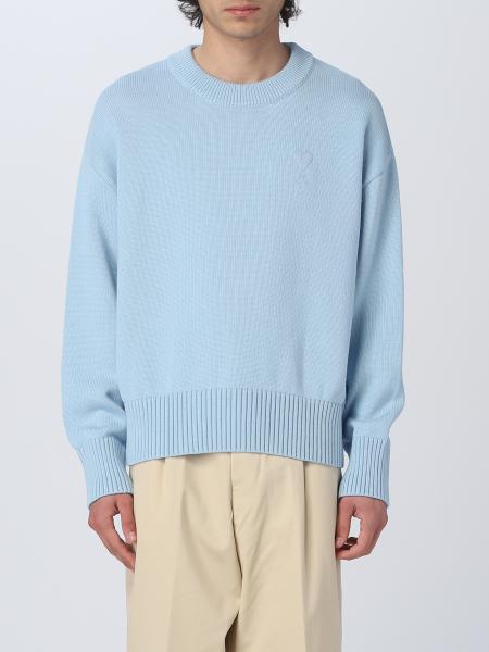 AMI PARIS: sweater for man - Blue | Ami Paris sweater UKS008016 online ...