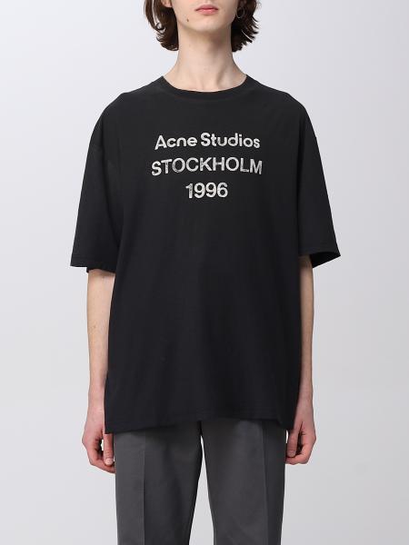 ACNE STUDIOS：Tシャツ メンズ - ブラック | GIGLIO.COM