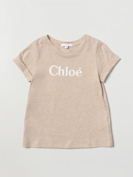 Chloé bambino: T-shirt Chloé in cotone con logo