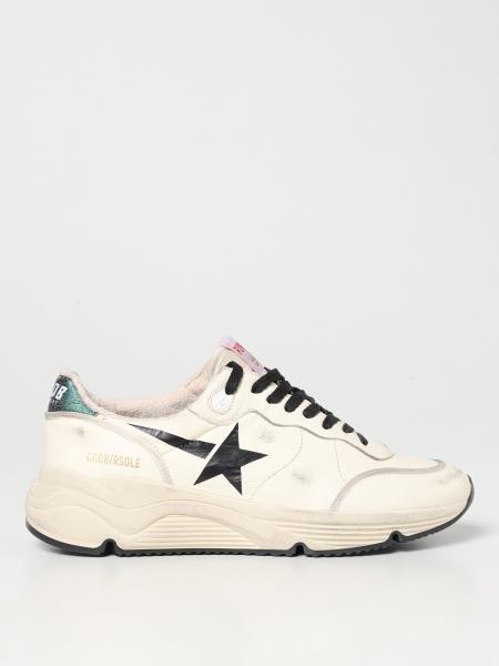 GOLDEN GOOSE: Running Sole sneakers in used nappa leather - Red ...