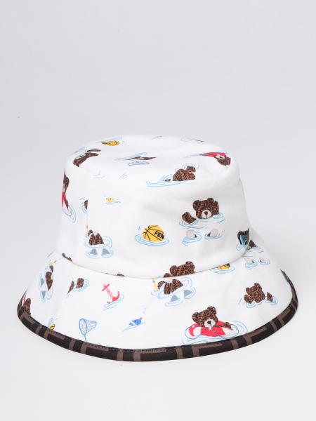 Cappello Fendi: Cappello Fendi Kids reversibile in cotone e nylon