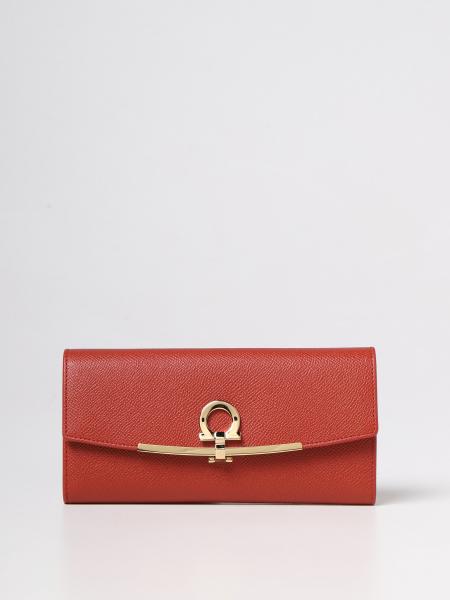 FERRAGAMO: wallet for woman - Red | Ferragamo wallet 22D150758586 ...