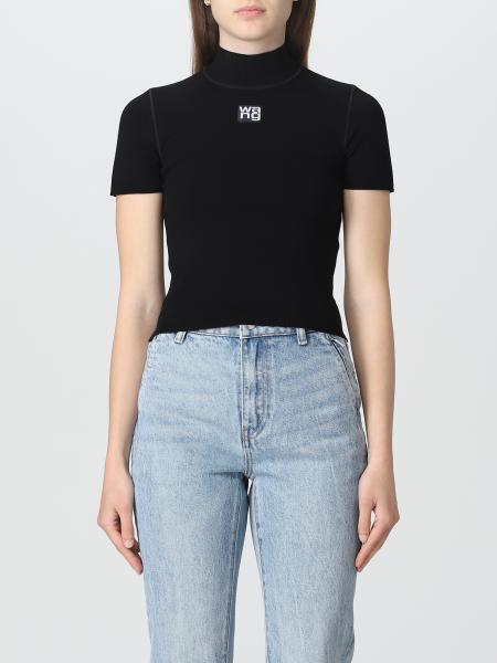 ALEXANDER WANG: top in viscose blend - Black | Alexander Wang top ...