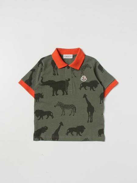 Moncler polo shirt with all-over animal print