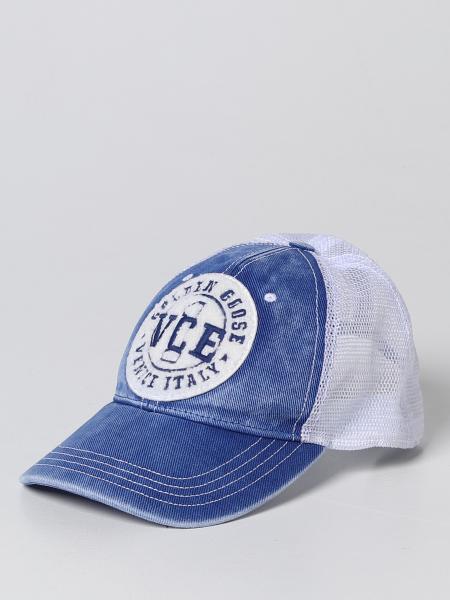 Golden Goose hat in washed denim and nylon