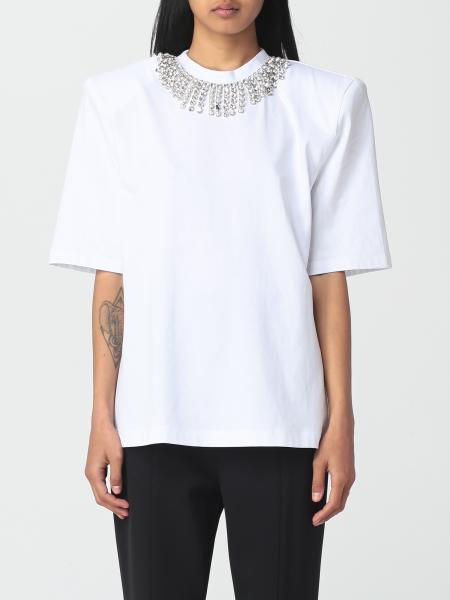 T-shirt Amen in cotone con girocollo in cristalli