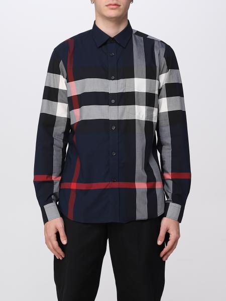 lugtfri Gepard pad BURBERRY: shirt for man - Navy | Burberry shirt 8018111 online on GIGLIO.COM