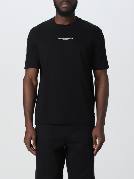 EMPORIO ARMANI: t-shirt for man - Black | Emporio Armani t-shirt ...