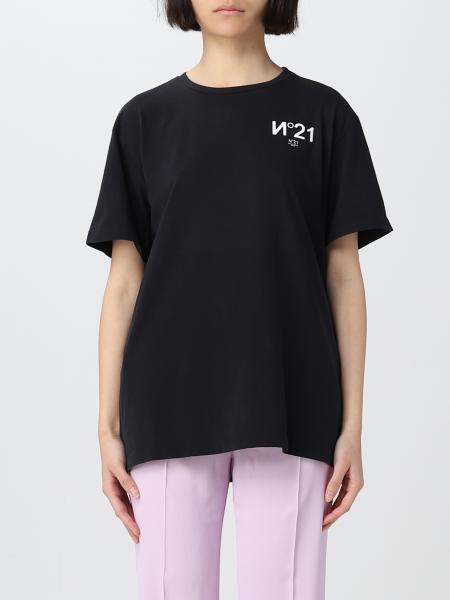 N° 21: t-shirt for woman - Black | N° 21 t-shirt F0516331 online on ...