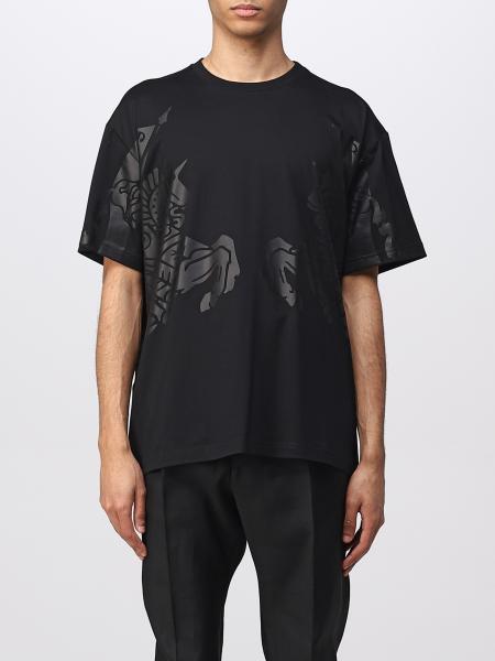 BURBERRY: t-shirt for man - Black | Burberry t-shirt 8065183 online on ...