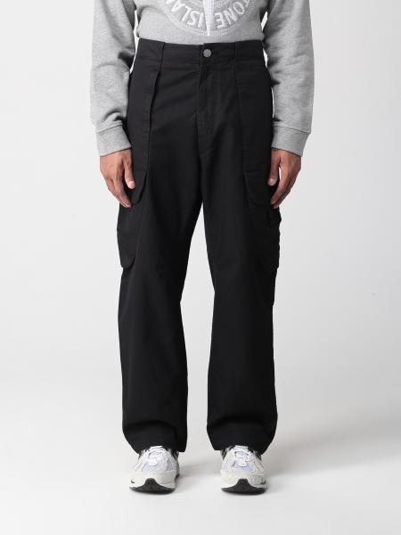 STONE ISLAND: pants for man - Black | Stone Island pants 781930417 ...