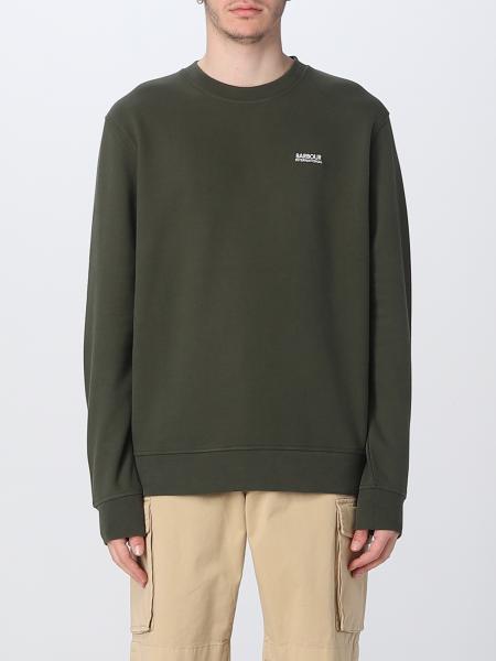 BARBOUR: sweatshirt for man - Forest Green | Barbour sweatshirt MOL0503 ...