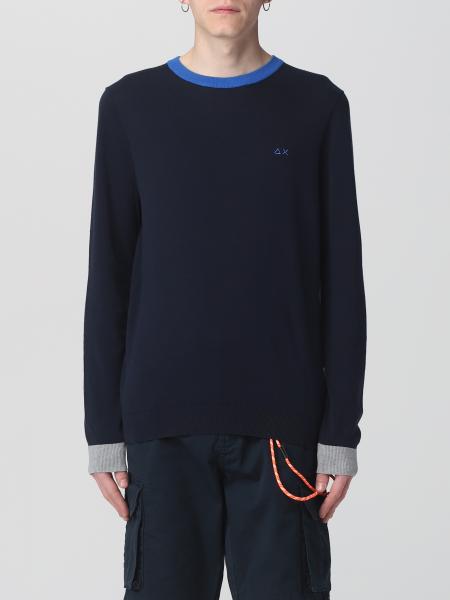 SUN 68: sweatshirt for man - Blue | Sun 68 sweatshirt K33108 online on ...