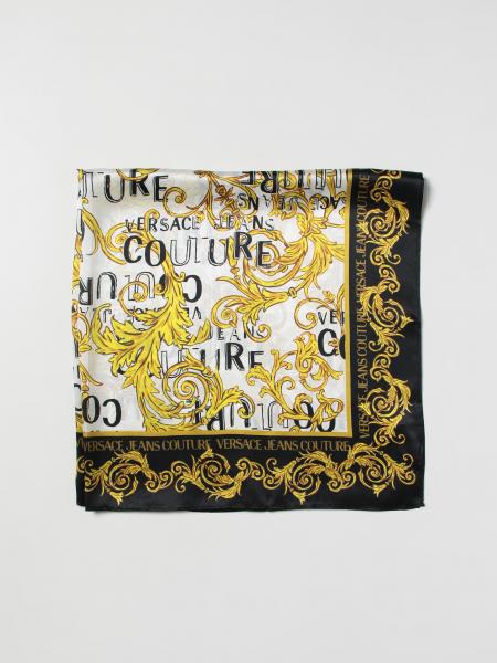 VERSACE JEANS COUTURE: neck scarf for woman - White | Versace Jeans ...