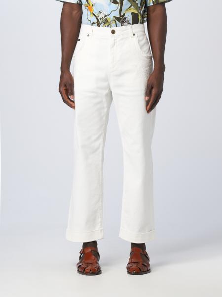 Etro Outlet: jeans in denim - White | Etro jeans 1W7909242 online at ...