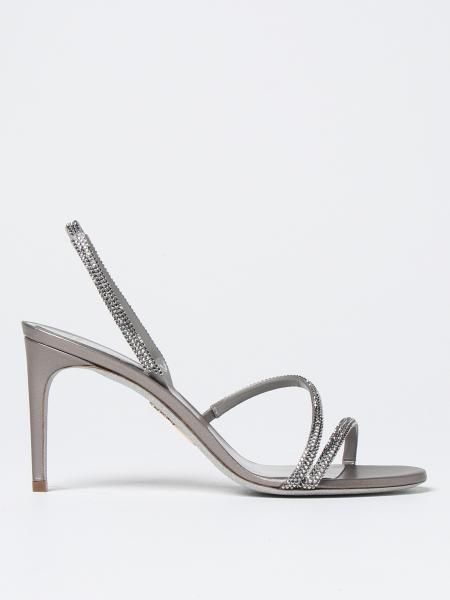 RENE CAOVILLA: heeled sandals for woman - Grey | Rene Caovilla heeled ...