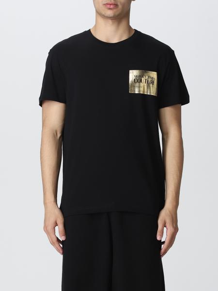 VERSACE JEANS COUTURE: t-shirt for man - Black | Versace Jeans Couture ...