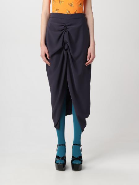 VIVIENNE WESTWOOD: skirt for woman - Blue | Vivienne Westwood skirt ...