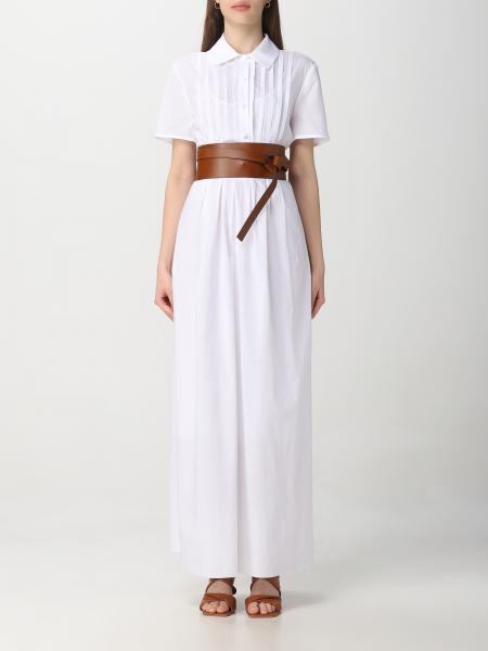 EMPORIO ARMANI: dress in cotton - White | Emporio Armani dress ...