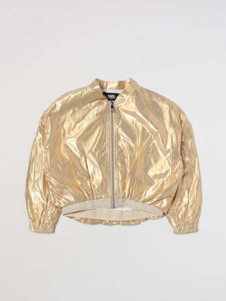 KARL LAGERFELD KIDS: coat for girls - Yellow | Karl Lagerfeld Kids coat ...