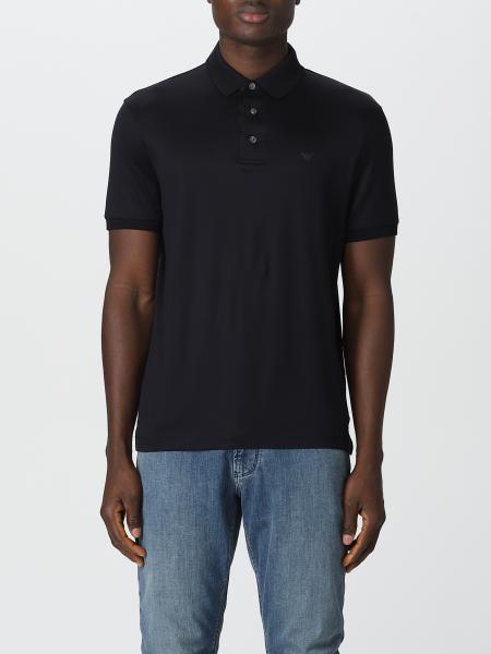 EMPORIO ARMANI: polo shirt for man - Blue | Emporio Armani polo shirt ...