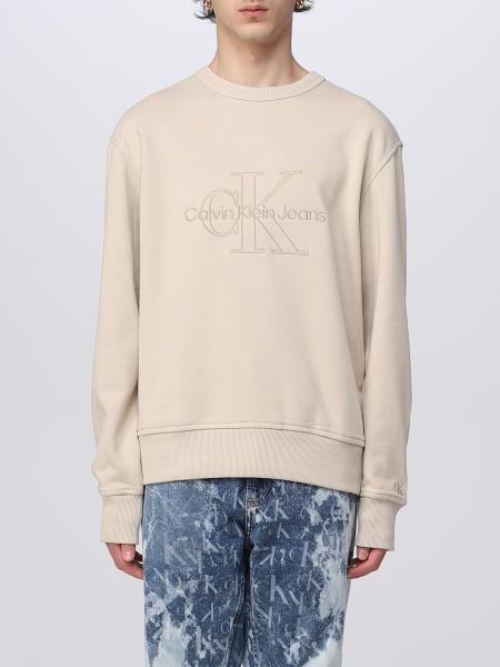 CALVIN KLEIN JEANS: sweater for man - Beige | Calvin Klein Jeans ...