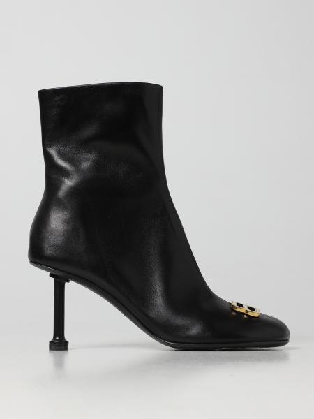 BALENCIAGA: Groupie ankle boot in smooth leather - Black | Balenciaga ...