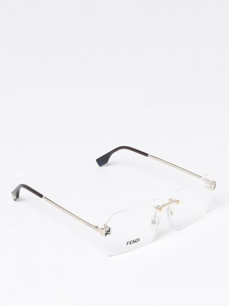 FENDI: metal eyeglasses - Gold | Fendi sunglasses FE50035U online at ...