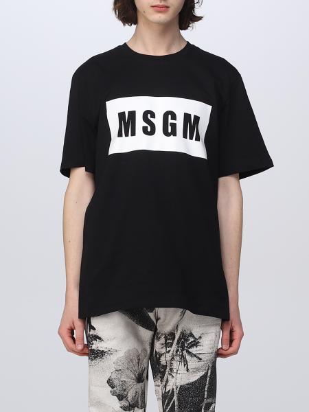 MSGM: cotton t-shirt - Black | Msgm t-shirt 2000MM520200002 online at  GIGLIO.COM