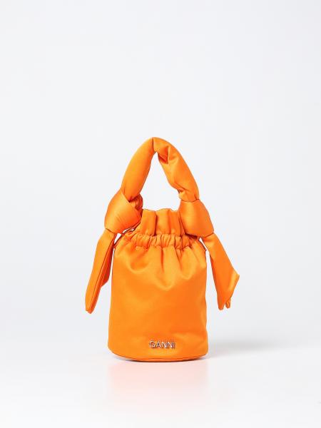 GANNI Occasion bag in recycled satin Orange Ganni mini bag