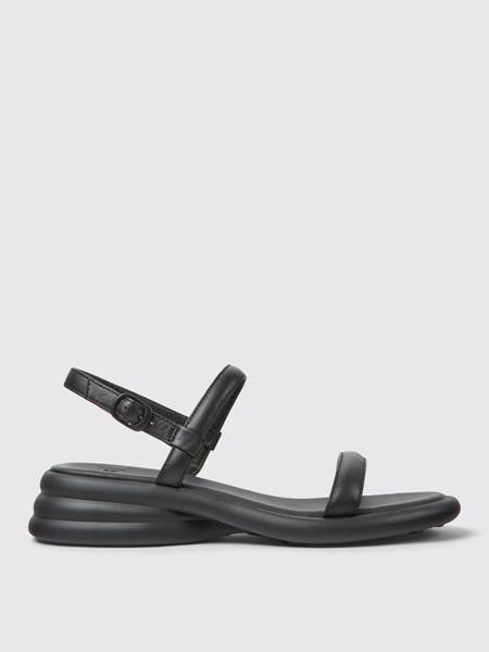 CAMPER: Spiro sandals in leather - Black | Camper flat sandals K201496 ...