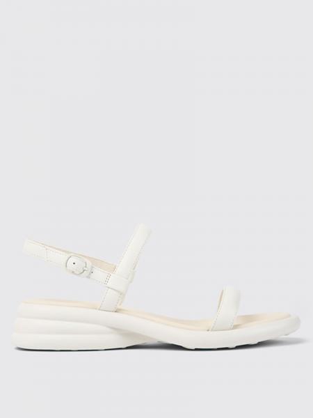 CAMPER: Spiro sandals in leather - White | Camper flat sandals K201496 ...