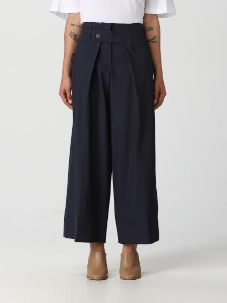 LOEWE: wool and silk pants - Blue | Loewe pants S359Y04XAJ online on ...