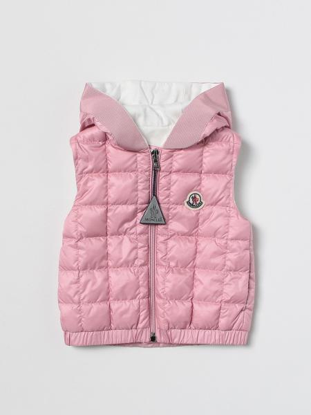 Moncler down quilted gilet with logoed hood